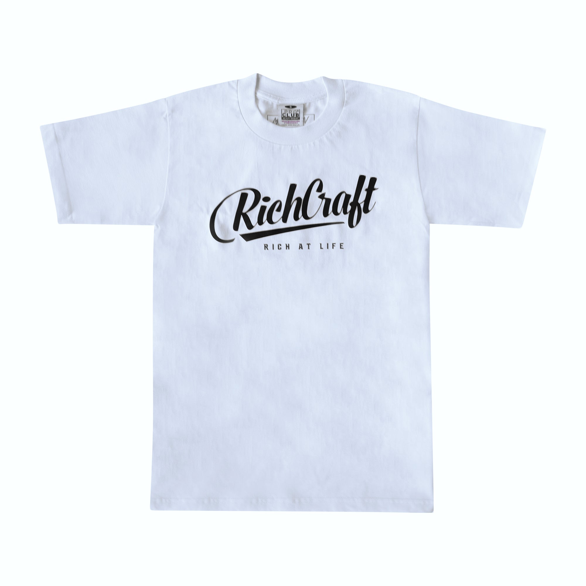 “Richcraft ‘Rich at Life’ T-shirt – Statement piece with large chest print.”