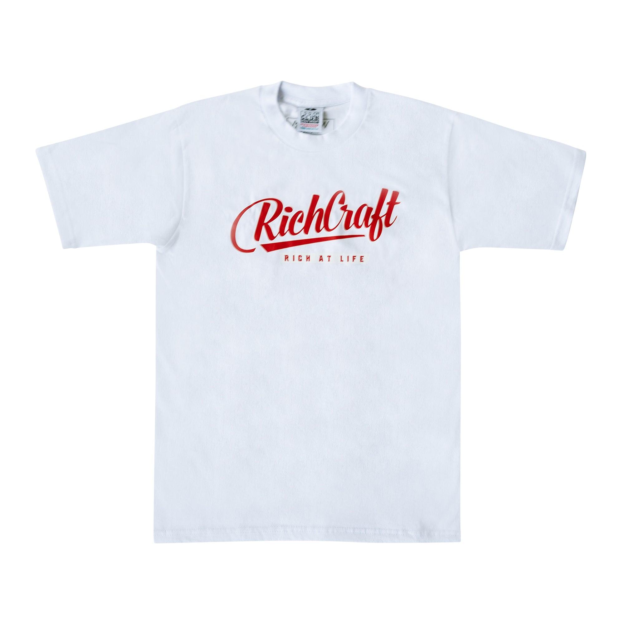 “Richcraft ‘Rich at Life’ T-shirt – Statement piece with large chest print.”